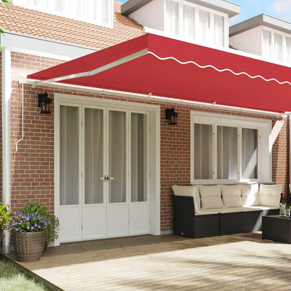 Tenda Retrattile Rosso 600 × 300 cm Poliestere e Alluminio