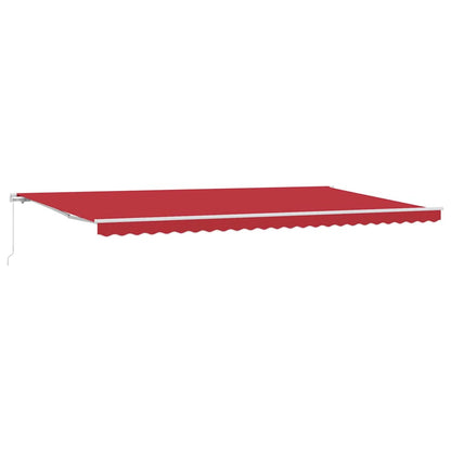 Tenda Retrattile Rosso 600 × 300 cm Poliestere e Alluminio