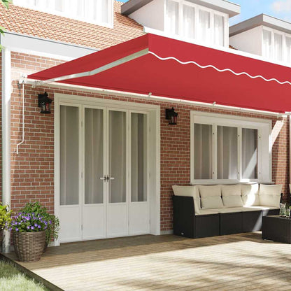 Tenda Retrattile Rosso 600 × 300 cm Tessuto e acciaio