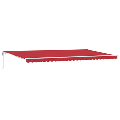 Tenda Retrattile Rosso 600 × 300 cm Tessuto e acciaio