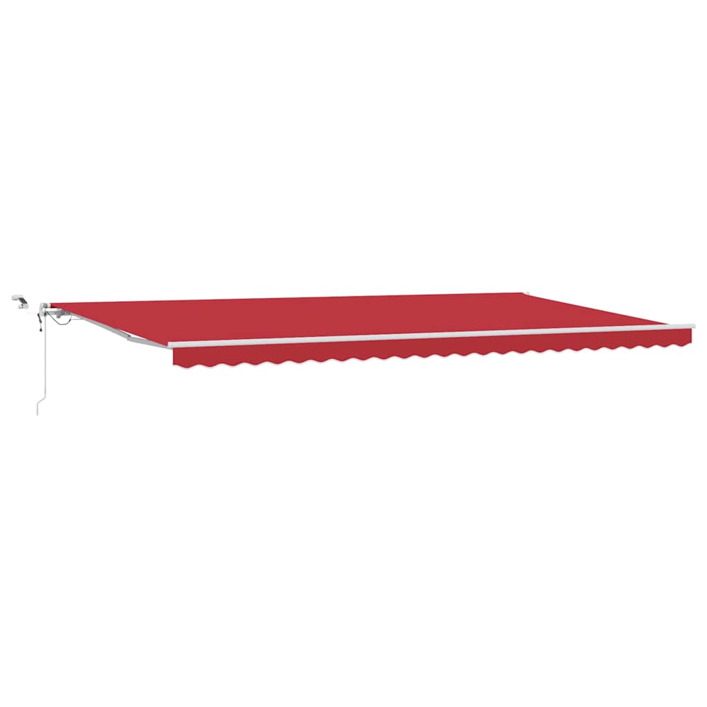 Tenda Retrattile Rosso 600 × 300 cm Poliestere e Metallo