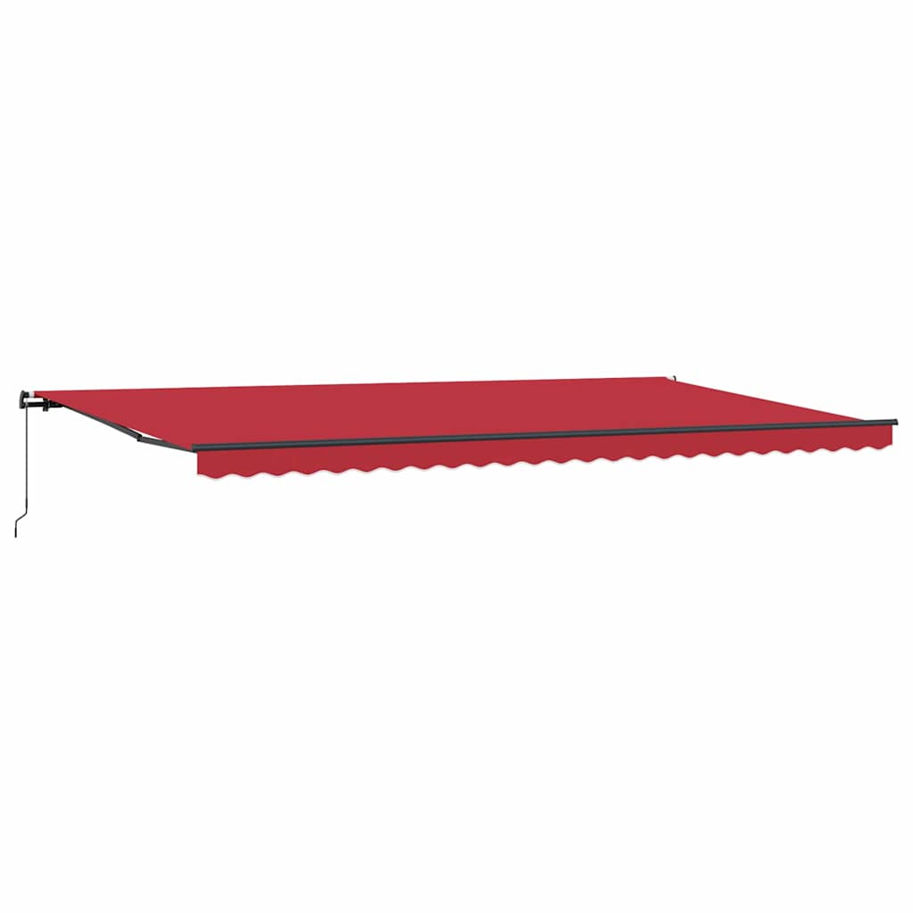 Tenda Retrattile Rosso 600 × 300 cm Poliestere e Acciaio
