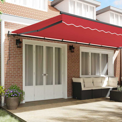 Tenda Retrattile Rosso 600 × 300 cm Tessuto e Alluminio