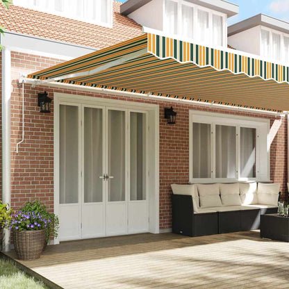 Tettuccio Elettrico Retrattile Verde e giallo 600 × 300 cm | homemem39