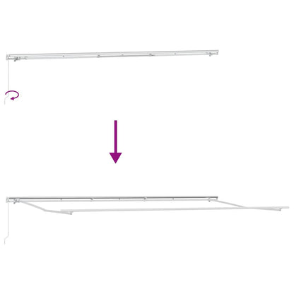 Tenda Retrattile Verde e Bianco 600 × 300 cm | homemem39