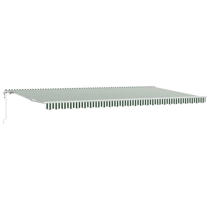 Tettuccio Elettrico Retrattile Verde e Bianco 600 × 300 cm | homemem39
