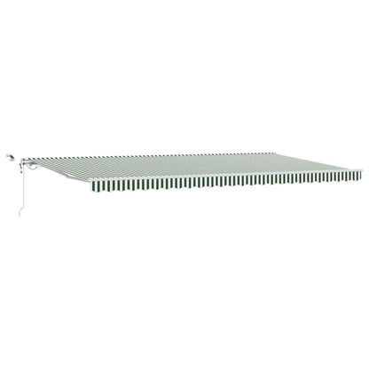 Tenda Retrattile Verde e Bianco 600 × 300 cm | homemem39