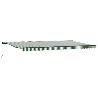 Tenda Retrattile Verde e Bianco 600 × 300 cm | homemem39