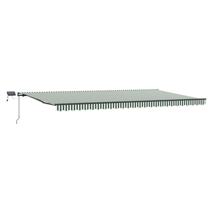 Tenda Retrattile Verde e bianco 600 ×300 cm Tessuto | homemem39