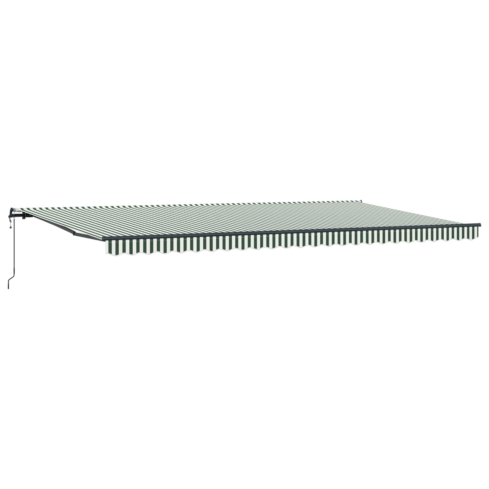 Tenda Retrattile Verde e Bianco 600 × 300 cm | homemem39