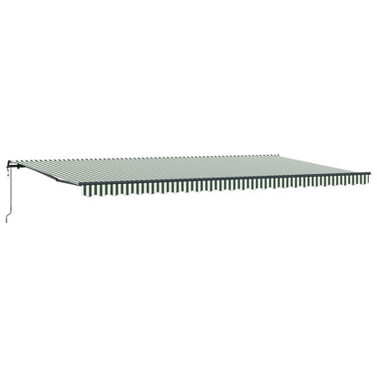 Tenda Retrattile Verde e Bianco 600 × 300 cm | homemem39