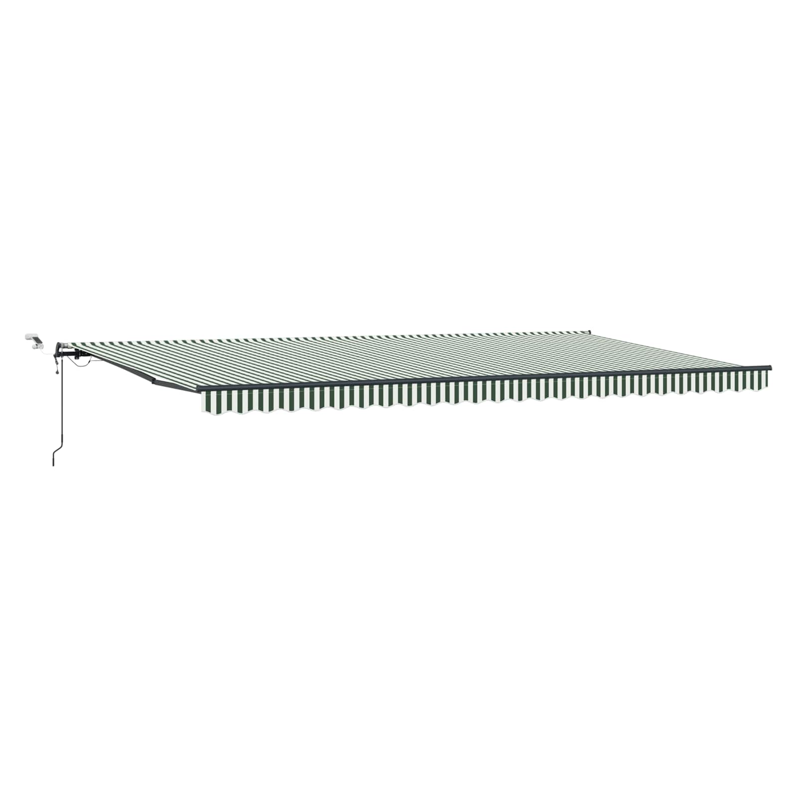 Tessuto per Tenda Verde e Bianco 600 × 300 cm Poliestere | homemem39