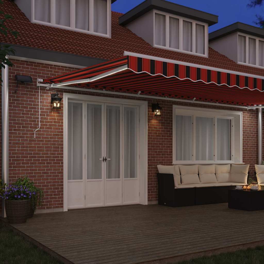 Tenda retrattile arancione e marrone 600 × 350 cm