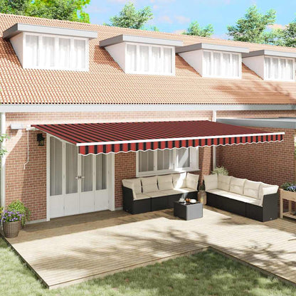 Tenda retrattile arancione e marrone 600 × 350 cm