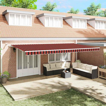 Tessuto per Tenda Arancione e Marrone 600 × 350 cm Poliestere