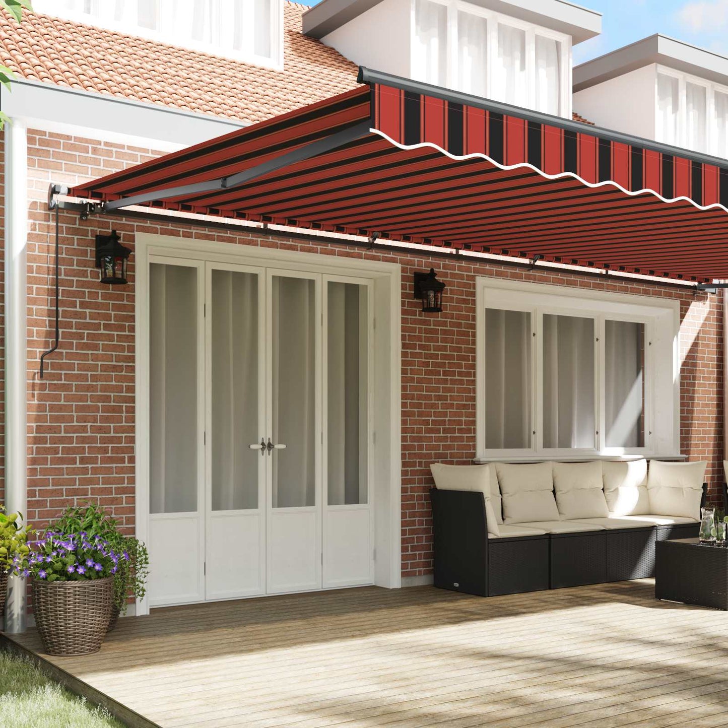 Tenda Retrattile arancione e marrone 600 × 350 cm | homemem39