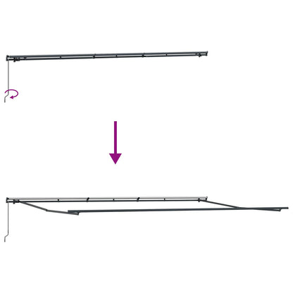 Tenda Retrattile arancione e marrone 600 × 350 cm | homemem39