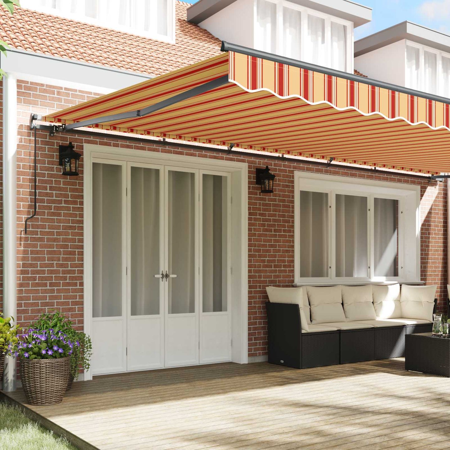 Tenda Retrattile Giallo e Arancione 600 × 350 cm | homemem39