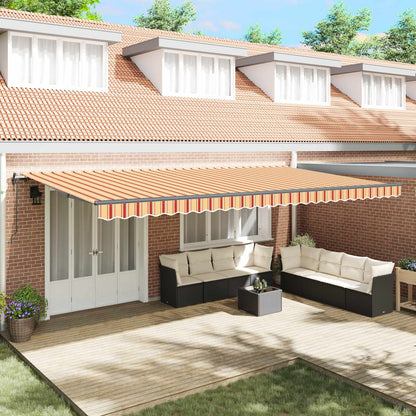 Tenda retrattile Giallo e Arancione 600 × 350 cm