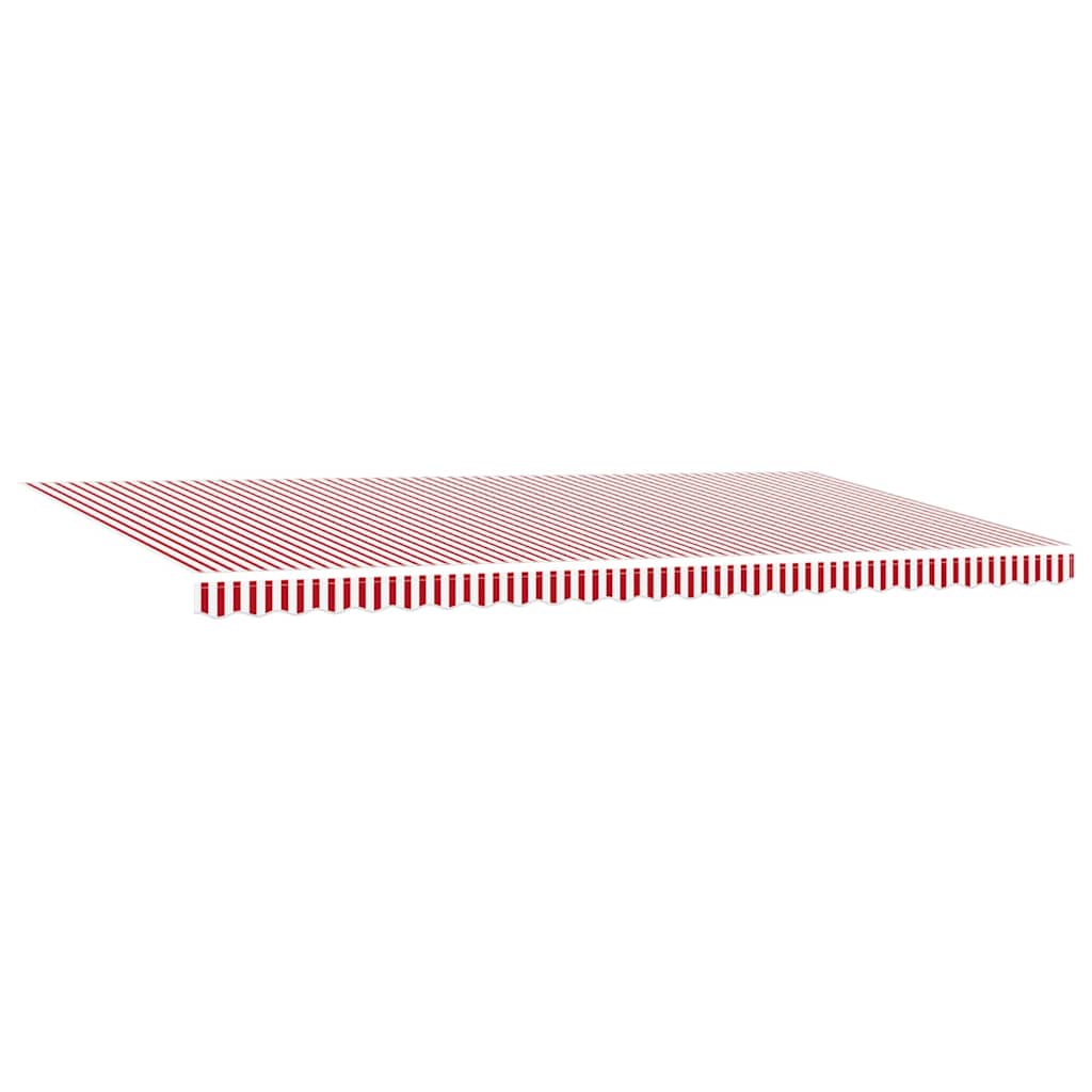 Tenda Retrattile Rosso e Bianco 600 × 350 cm Tessuto e acciaio | homemem39