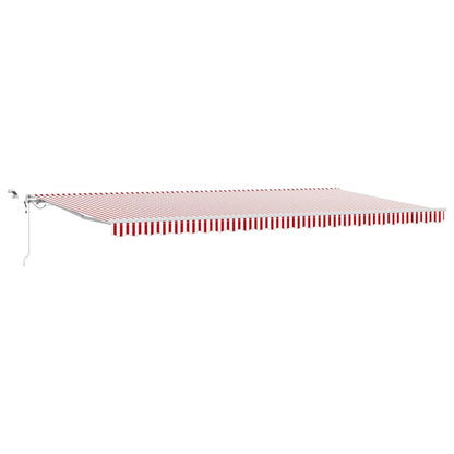 Tenda Retrattile Rosso e Bianco 600 × 350 cm | homemem39