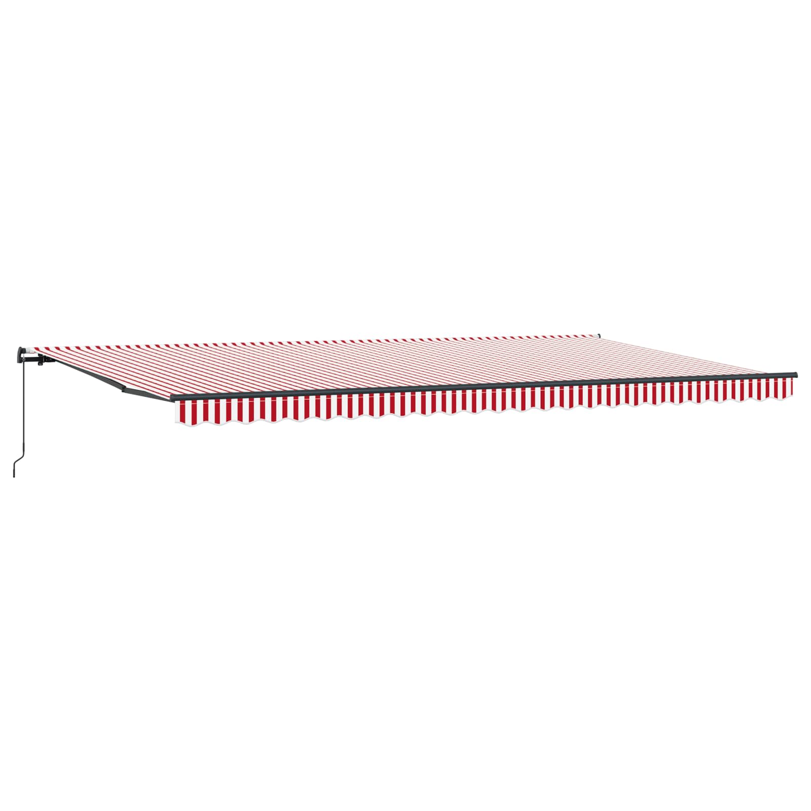 Tenda Retrattile Rosso e Bianco 600 × 350 cm | homemem39