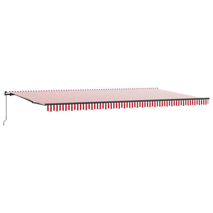 Tenda Retrattile Rosso e Bianco 600 × 350 cm | homemem39