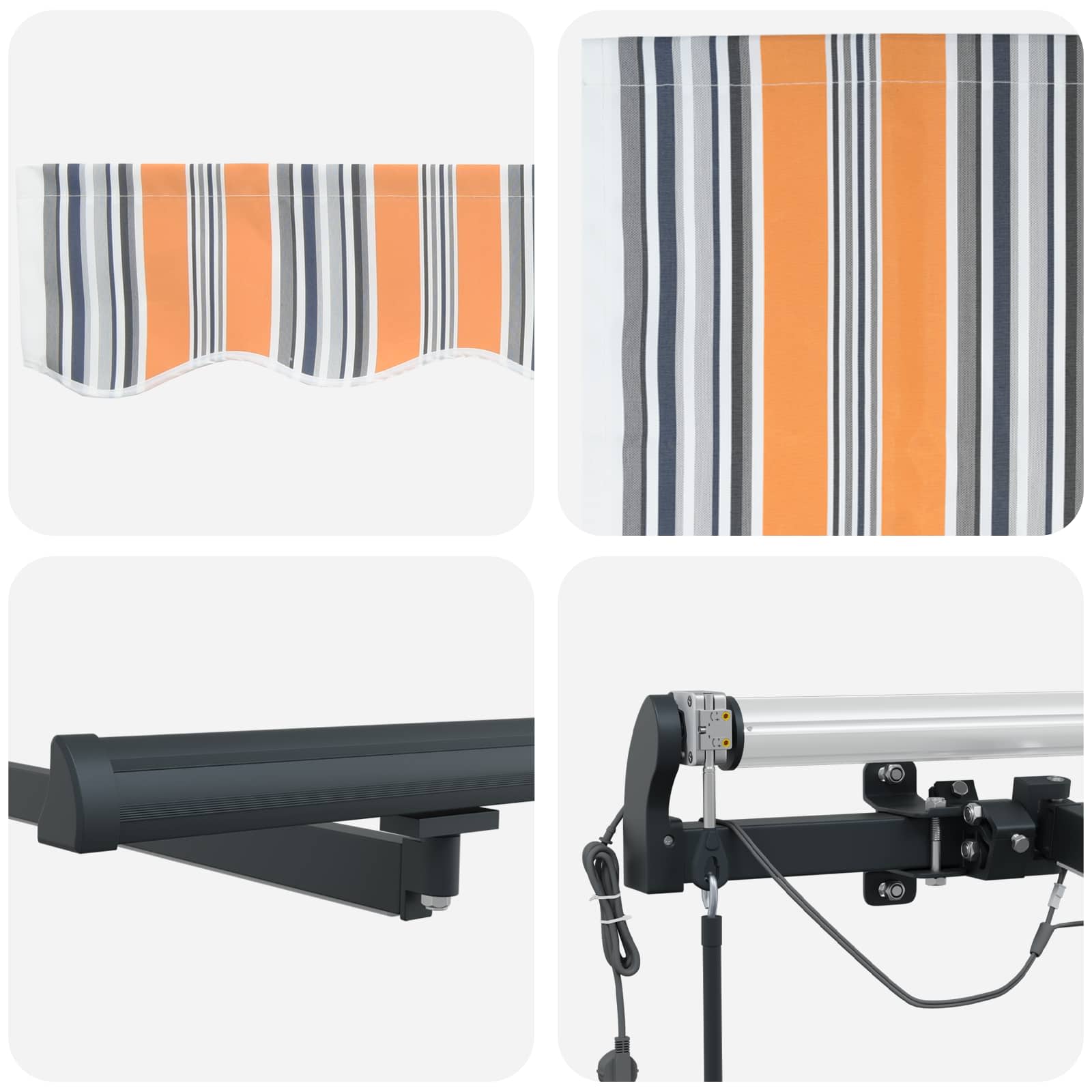 Tenda retrattile Multicolore 600 × 350 cm Poliestere | homemem39