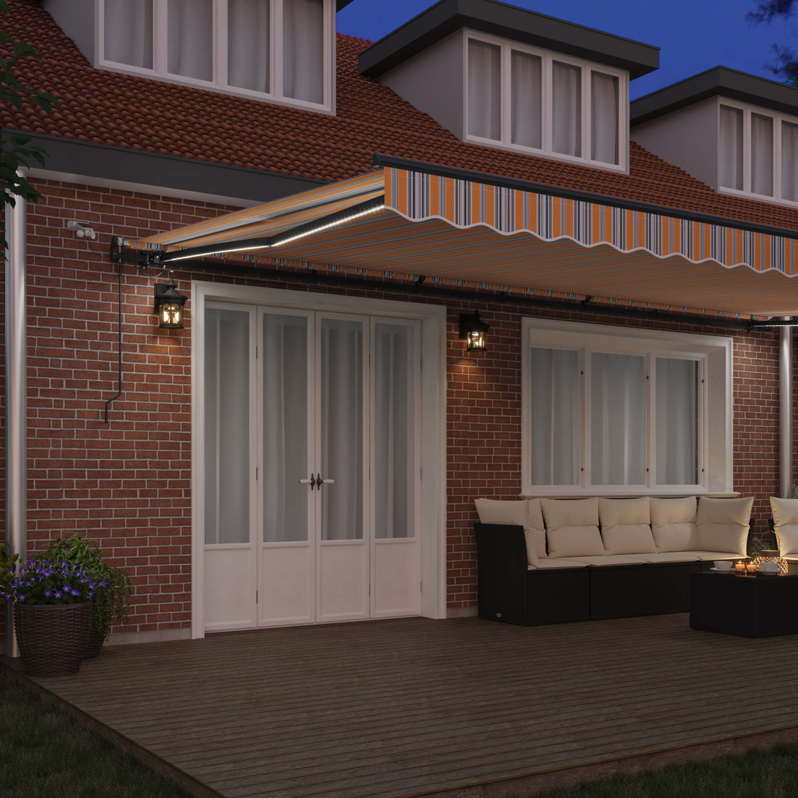 Tenda retrattile Multicolore 600 × 350 cm Poliestere | homemem39