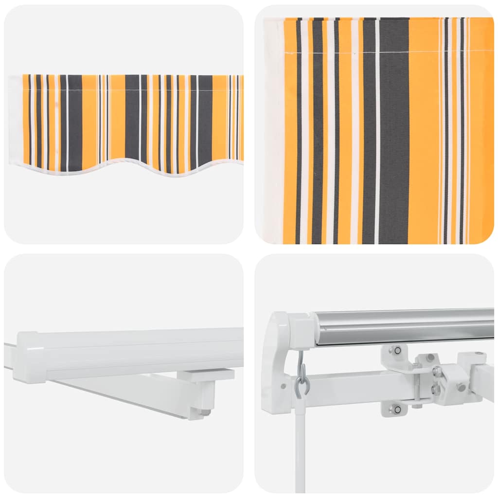 Tenda Retrattile Multicolore 600 × 350 cm Tessuto e acciaio | homemem39