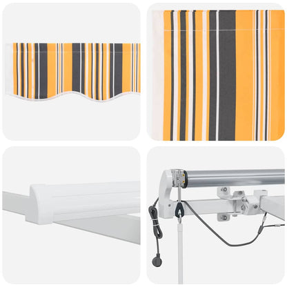 Tenda Retrattile Multicolore 600 × 350 cm Poliestere e Metallo | homemem39