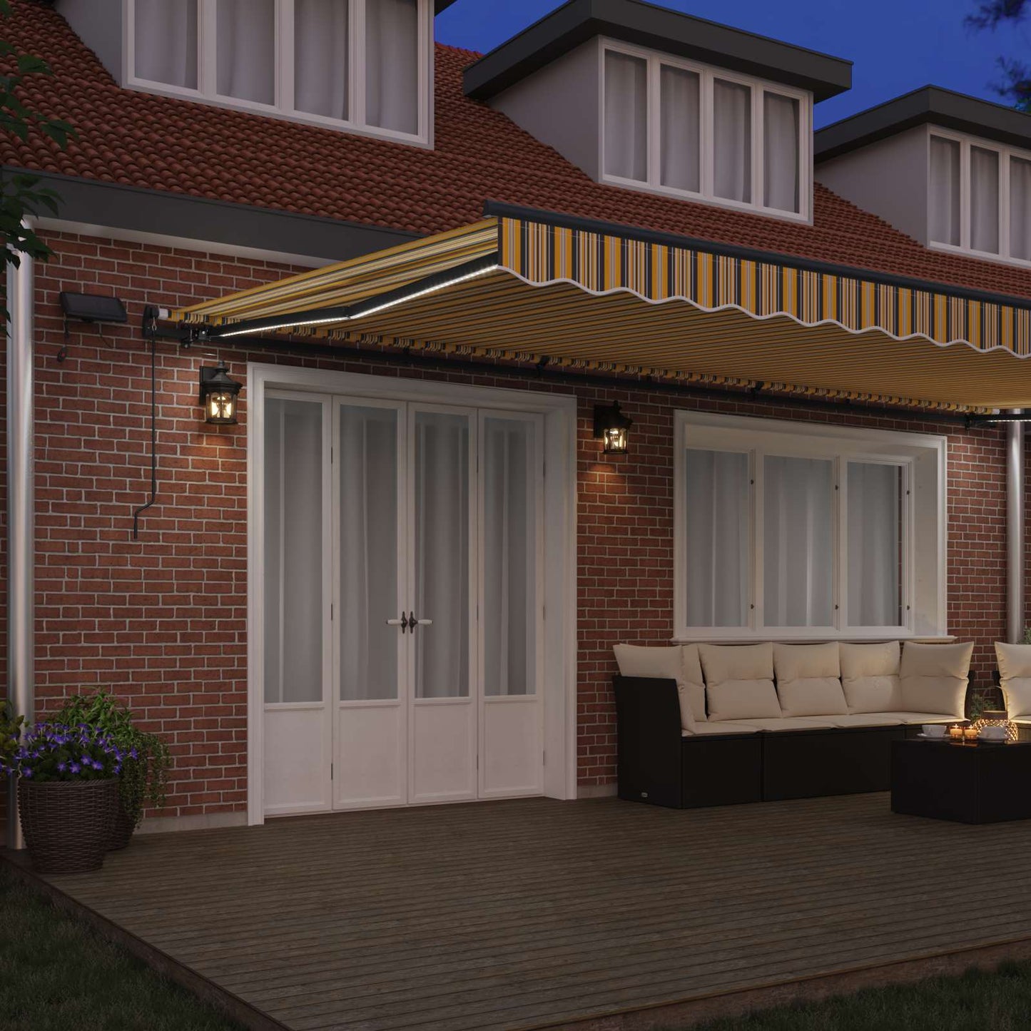 Tenda Retrattile Multicolore 600 ×350 cm Tessuto | homemem39