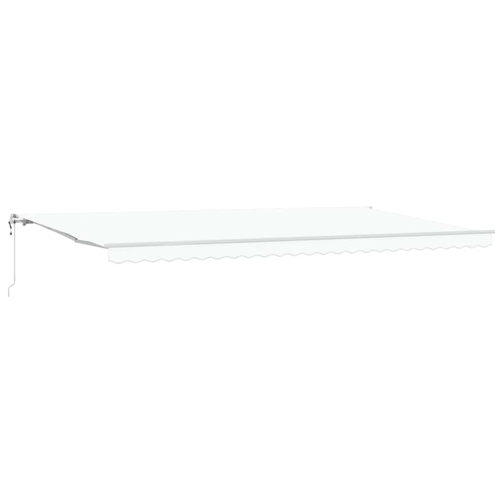 Tenda retrattile Bianco 600 × 350 cm Tessuto e Alluminio | homemem39