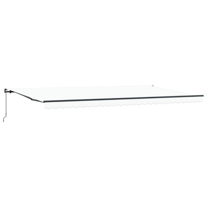 Tenda retrattile Bianco 600 × 350 cm Poliestere e Alluminio | homemem39