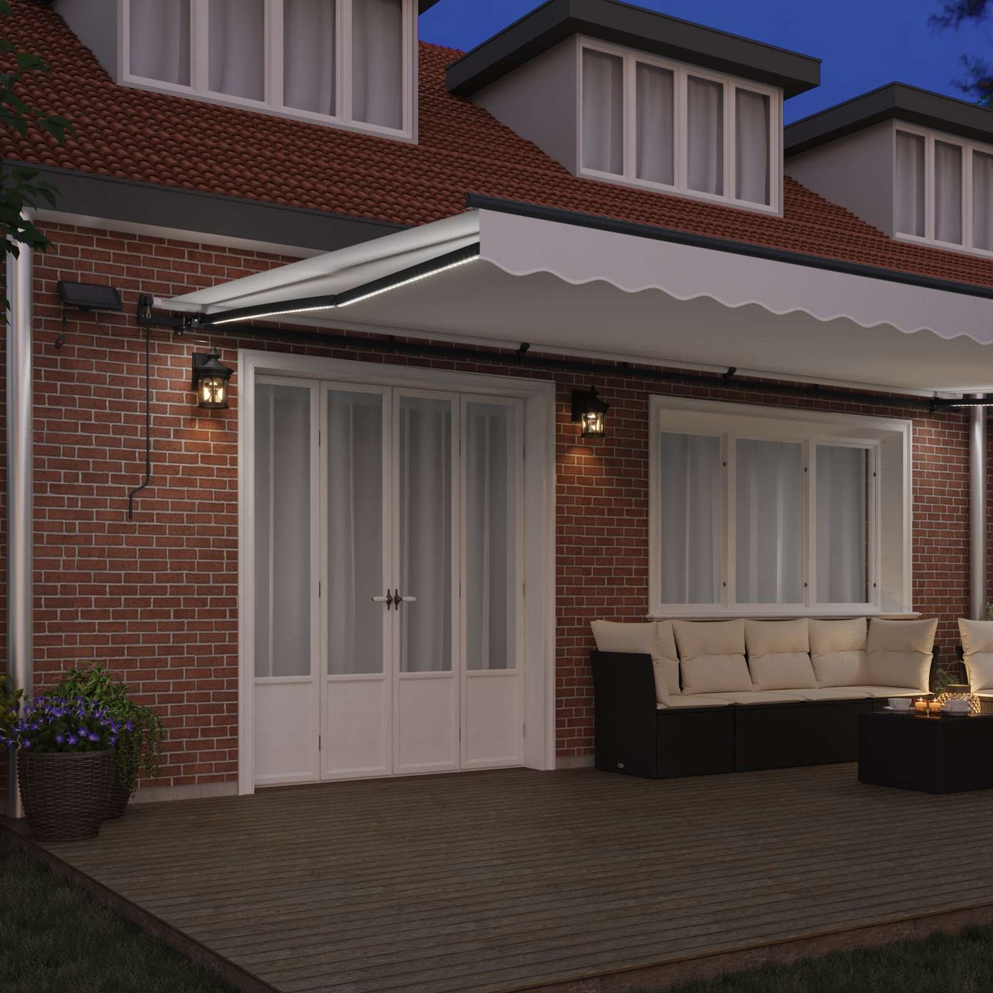 Tenda retrattile Bianco 600 × 350 cm Tessuto e Alluminio | homemem39