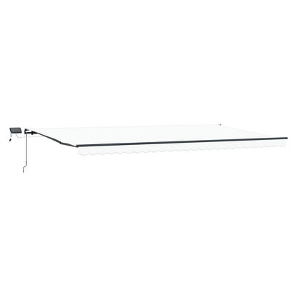 Tenda retrattile Bianco 600 × 350 cm Tessuto e Alluminio | homemem39