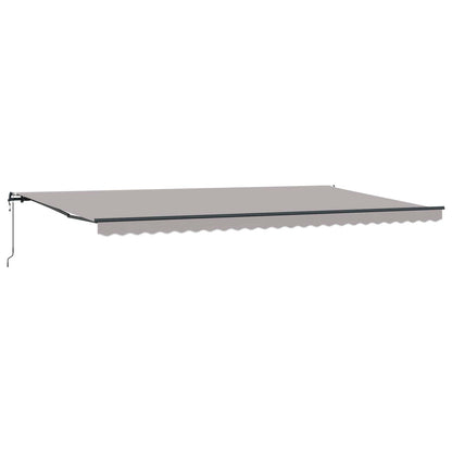 Tenda retrattile Grigio Chiaro 600 × 350 cm Tessuto e Alluminio | homemem39