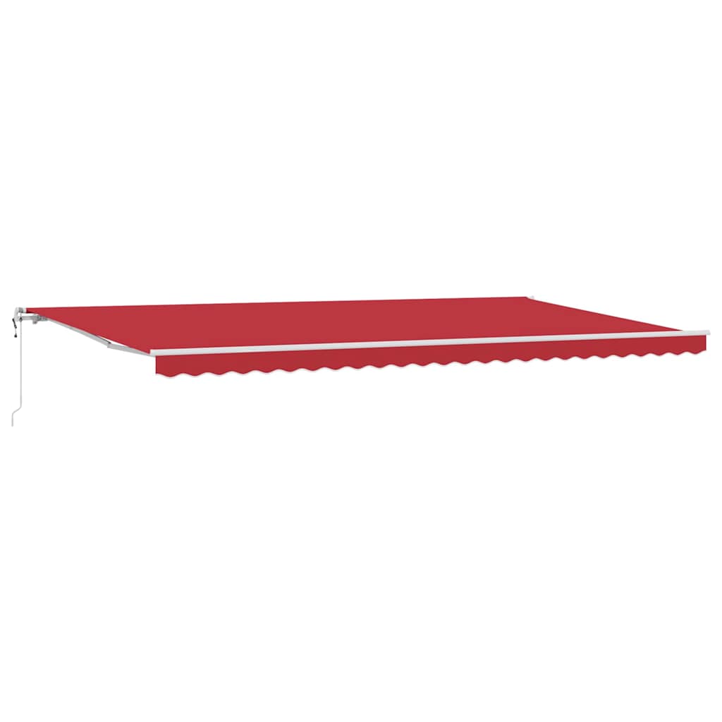 Tenda Retrattile Rosso 600 × 350 cm Tessuto e acciaio