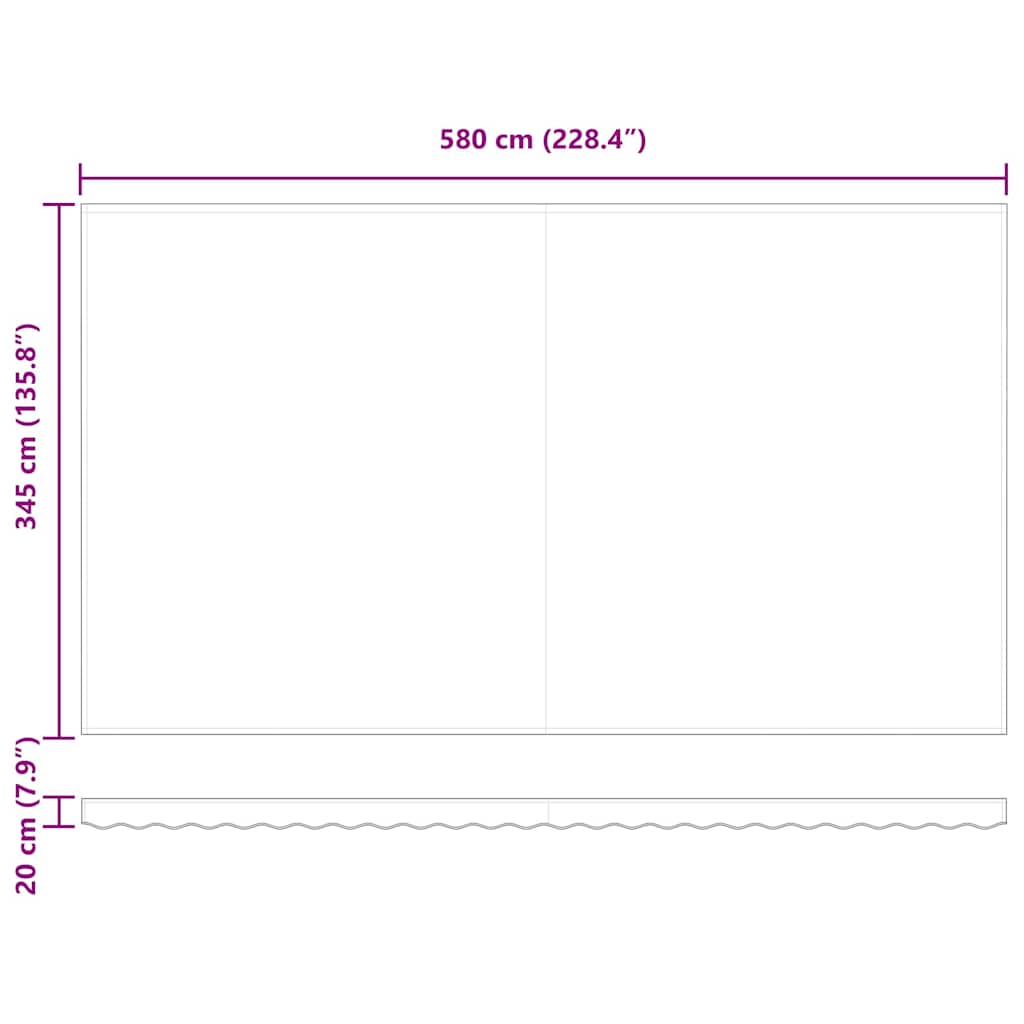 Tenda retrattile Multicolore 600 × 350 cm