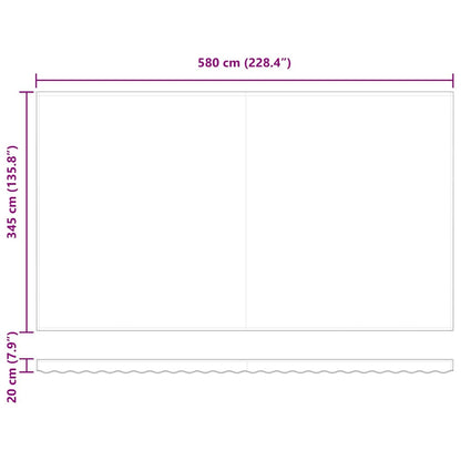 Tenda retrattile Multicolore 600 × 350 cm