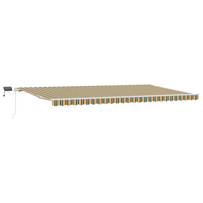 Tenda Retrattile Verde e giallo 600 × 350 cm Tessuto e acciaio | homemem39
