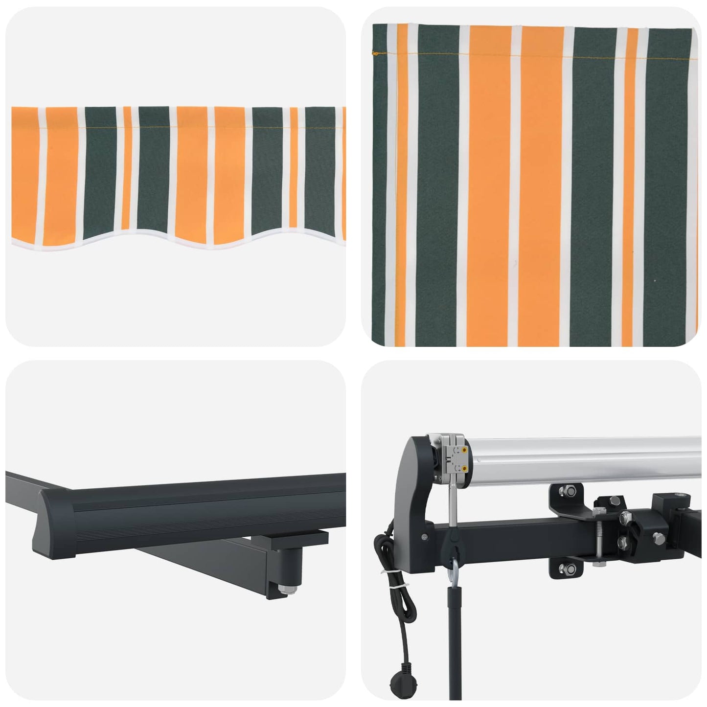 Tenda Retrattile Verde e giallo 600 × 350 cm | homemem39