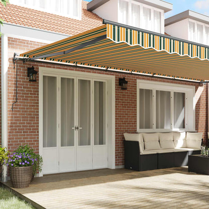 Tenda Retrattile Verde e giallo 600 × 350 cm | homemem39