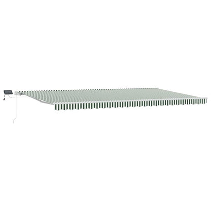 Tenda retrattile Verde e Bianco 600 × 350 cm | homemem39