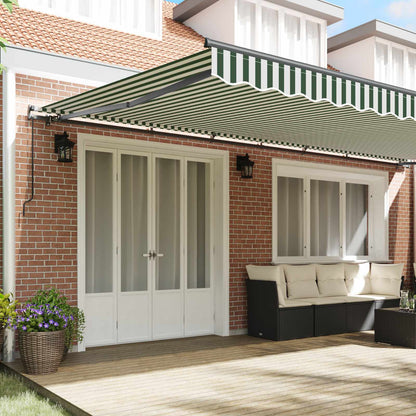 Tenda retrattile Verde e Bianco 600 × 350 cm | homemem39