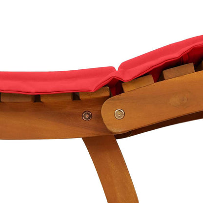 Lettino prendisole con cuscino 2 pcs Rosso 184 x 55 x 64cm