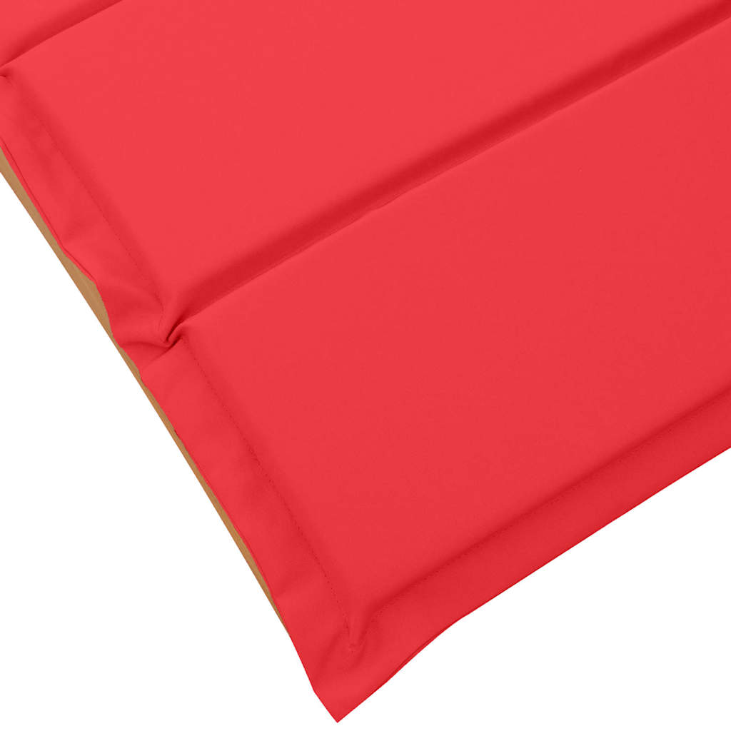 Lettino prendisole con cuscino 2 pcs Rosso 184 x 55 x 64cm