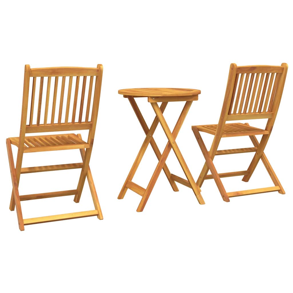 Set Bistro da Giardino 3 pcs Marrone legno massello di acacia - homemem39