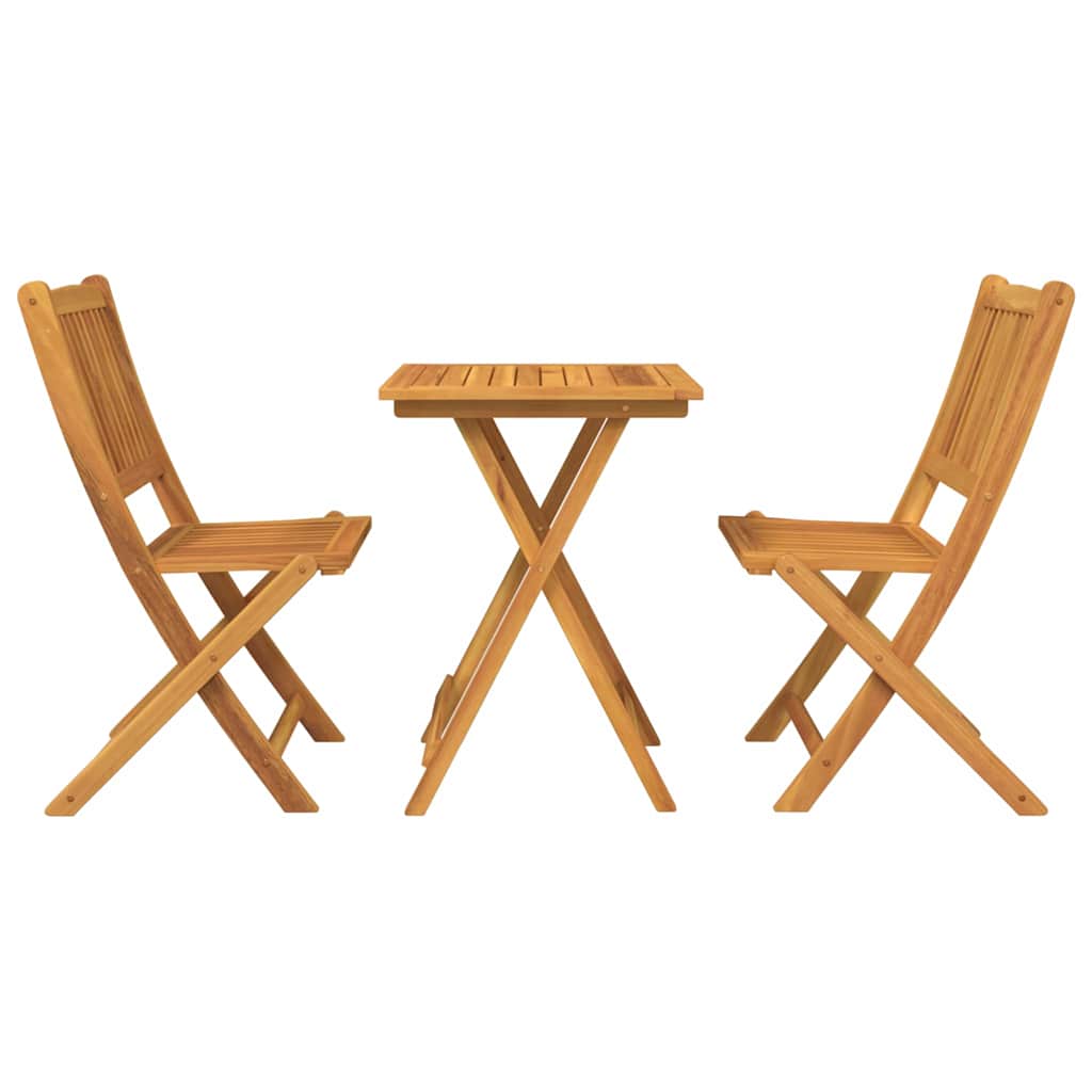Set Bistro da Giardino 3 pcs Marrone legno massello di acacia - homemem39