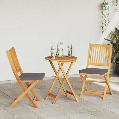 Sedia pieghevole con cuscino 2 pcs Grigio 49 x 57.5 x 92cm - homemem39